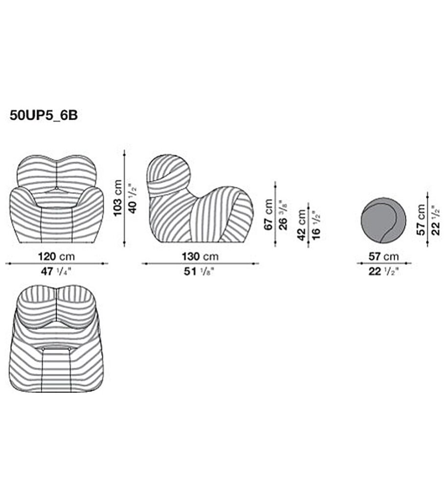 Up 50 B&B Italia - Armchair Up 50 B&B Italia - B&b Italia Up 50